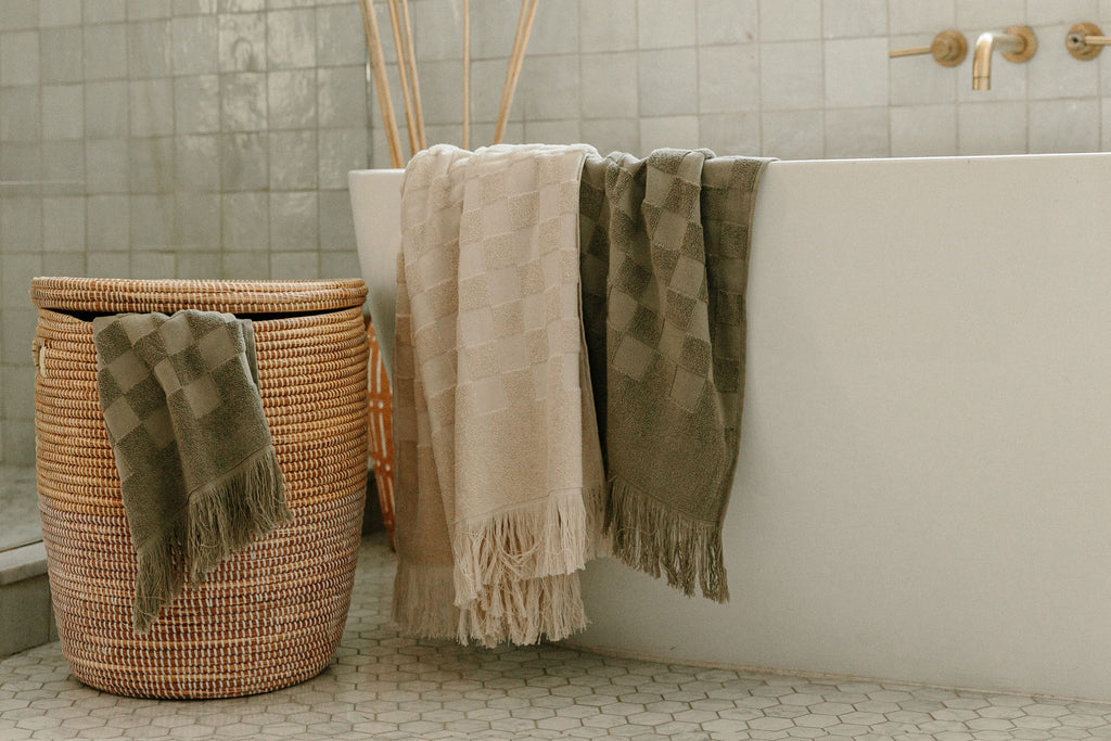 Organic Checkered Hand Towel – Indy Jo