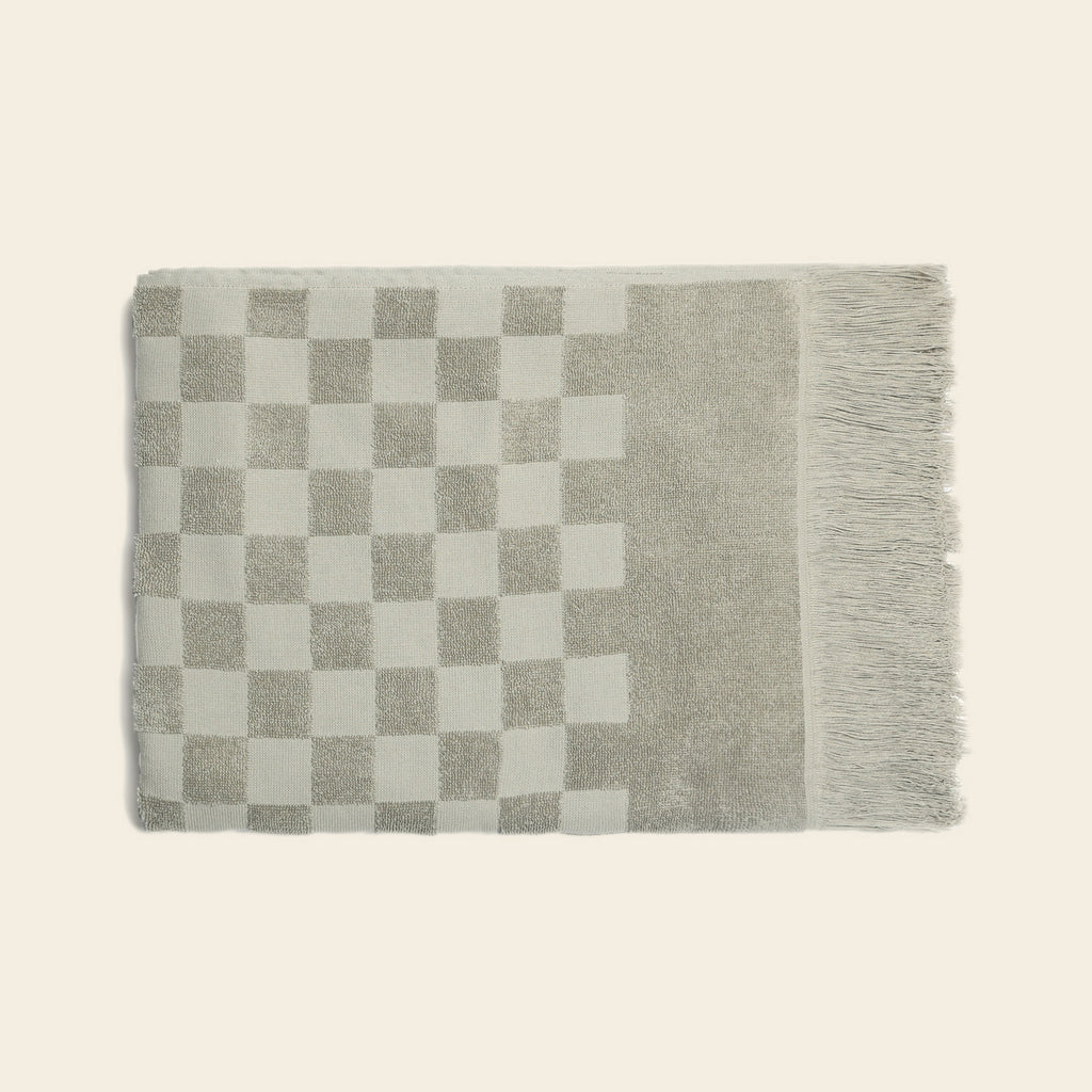 Bare Cotton Luxury Hotel Collection Checkered Pattern Bath Towel
