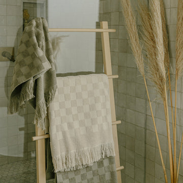 Checkerboard Hand Towels, Checkerboard Bath Towel