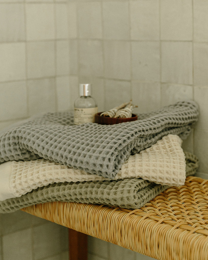 Allswell 100% Organic Stonewashed Waffle Bath Towel, 28x54